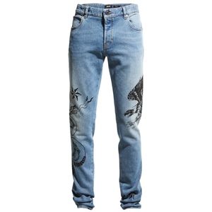 Just Cavalli Men's Graphic Slim-Fit Jeans